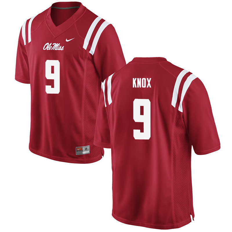 Dawson Knox Ole Miss Rebels NCAA Men's Red #9 Stitched Limited College Football Jersey MBG5358GT